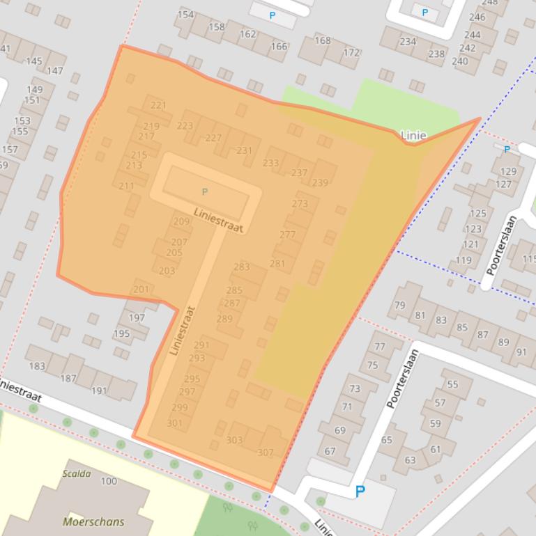 Kaart van postcodegebied 4561ZW.