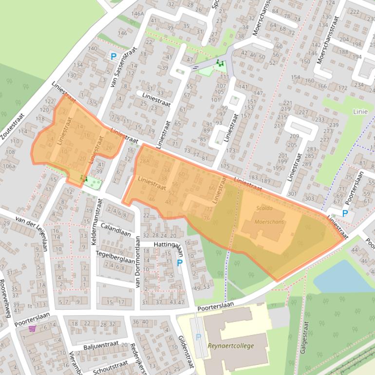 Kaart van postcodegebied 4561ZX.