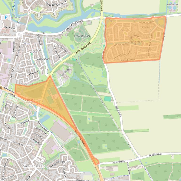 Kaart van postcodegebied 4562.