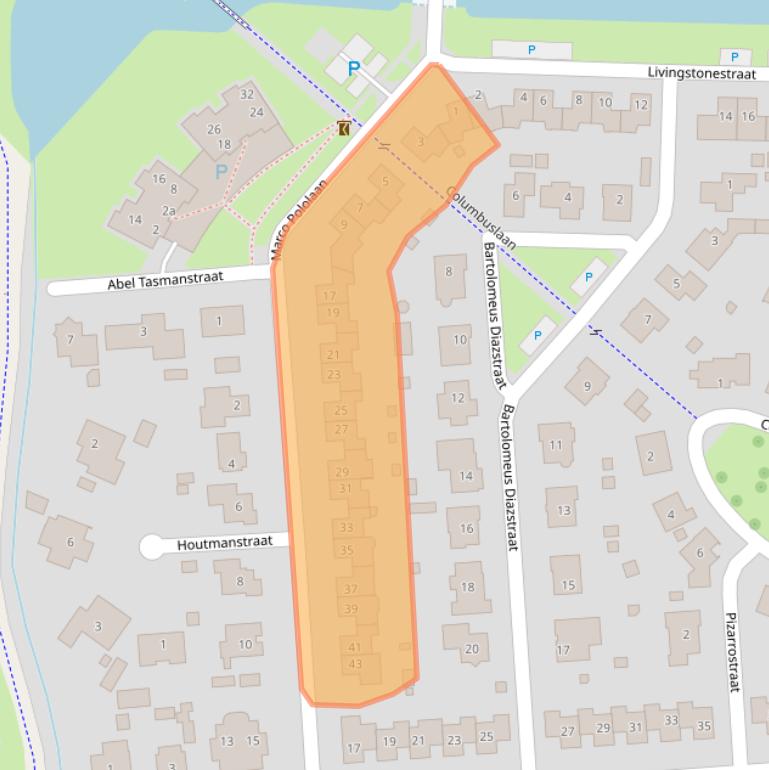 Kaart van postcodegebied 4562AA.