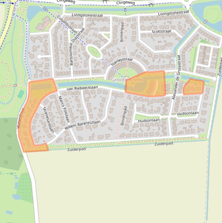 Kaart van postcodegebied 4562AK.