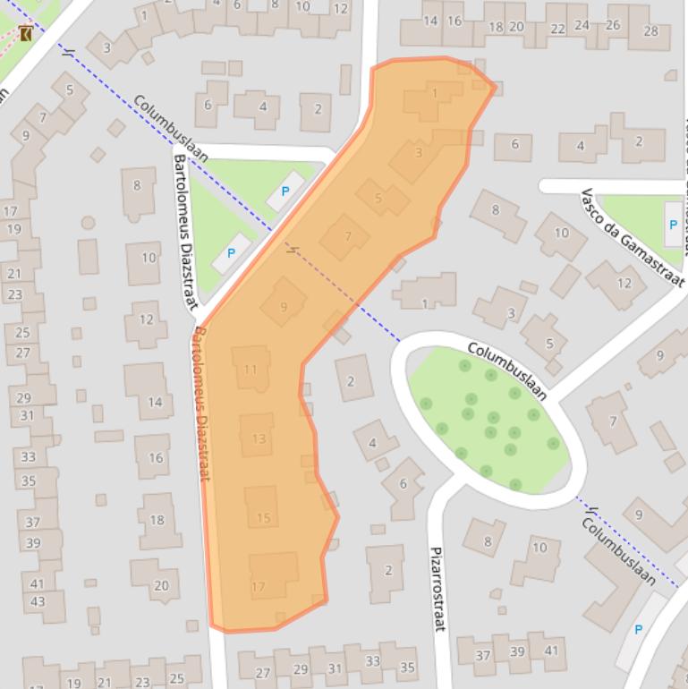 Kaart van postcodegebied 4562AN.