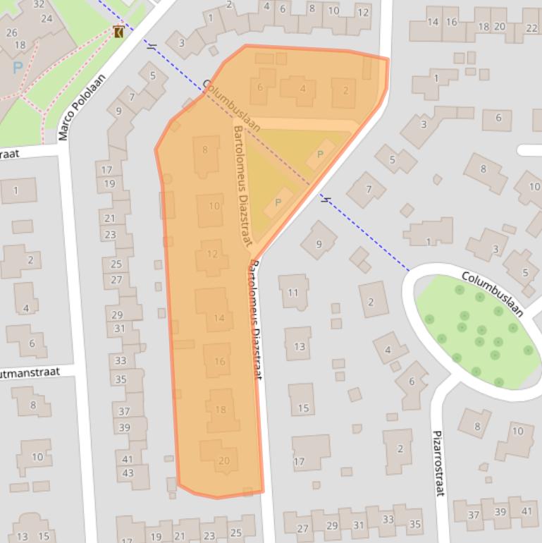 Kaart van postcodegebied 4562AP.