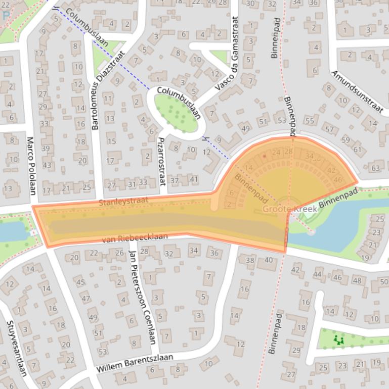 Kaart van postcodegebied 4562AW.