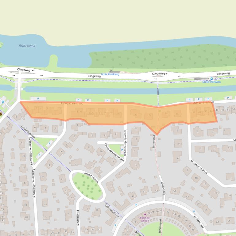 Kaart van postcodegebied 4562BA.