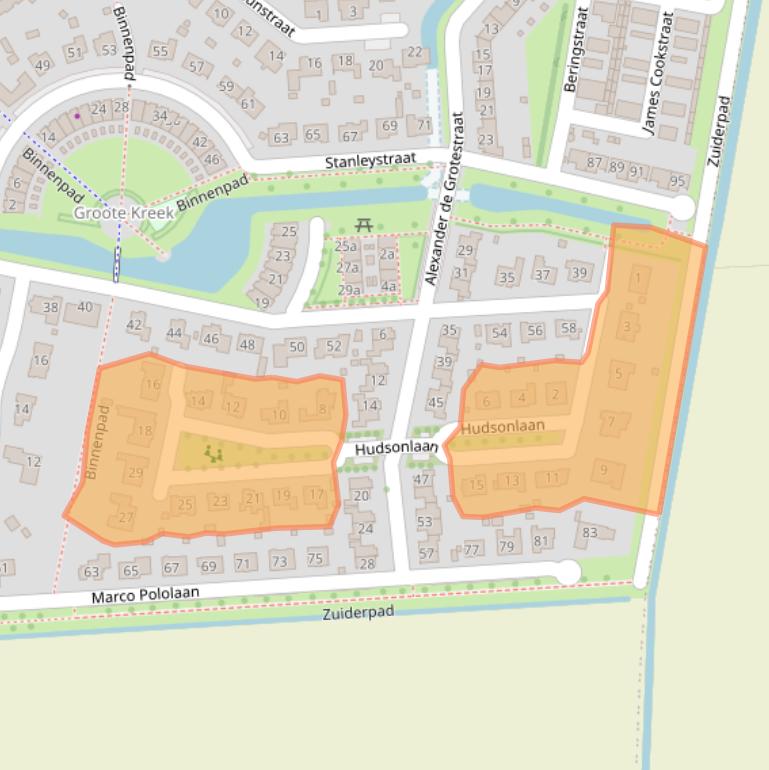 Kaart van postcodegebied 4562BK.