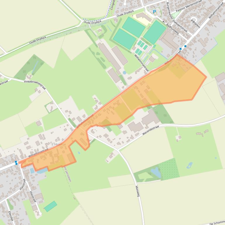 Kaart van postcodegebied 4564AA.