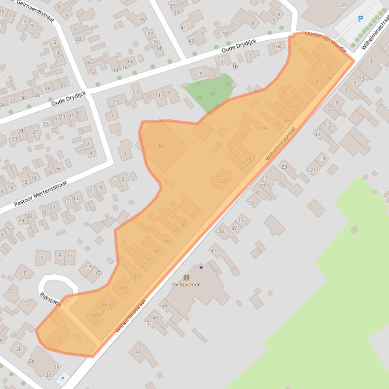 Kaart van postcodegebied 4564AE.