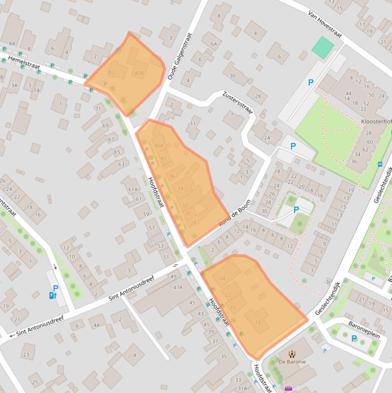 Kaart van postcodegebied 4564AR.