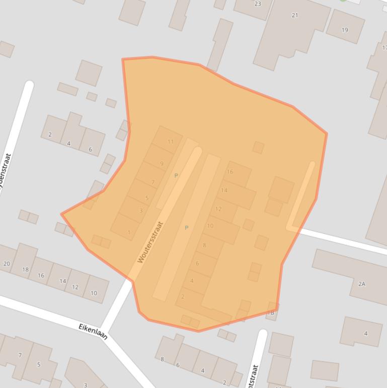 Kaart van postcodegebied 4564AW.