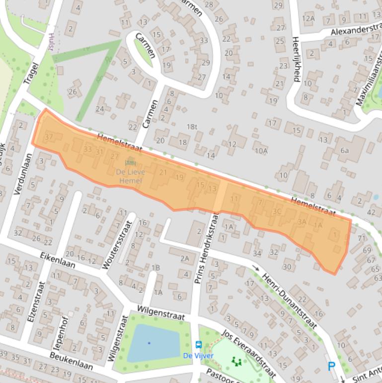 Kaart van postcodegebied 4564BA.