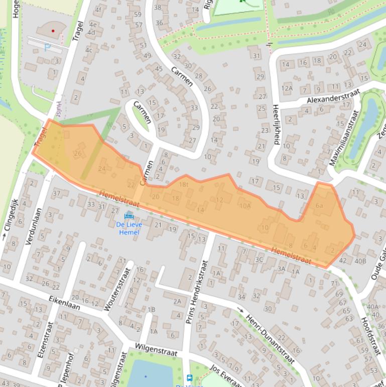 Kaart van postcodegebied 4564BB.