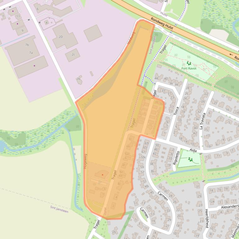 Kaart van postcodegebied 4564BC.