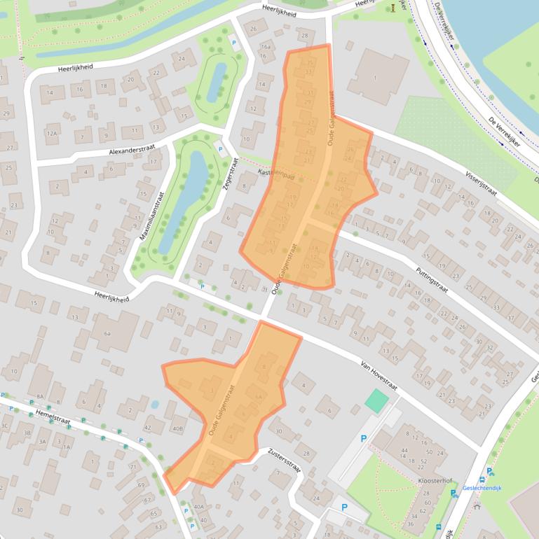 Kaart van postcodegebied 4564BD.