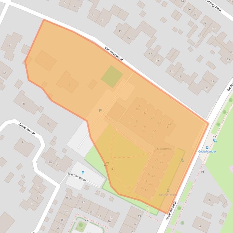 Kaart van postcodegebied 4564BG.