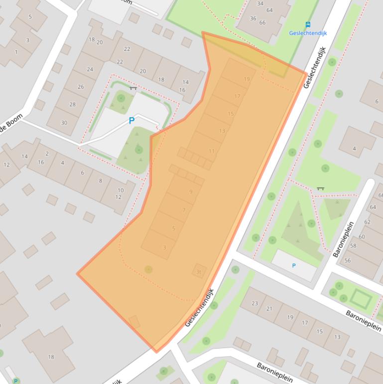 Kaart van postcodegebied 4564BM.