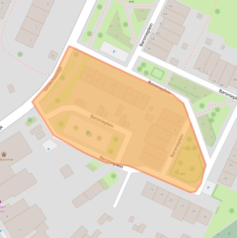 Kaart van postcodegebied 4564BR.