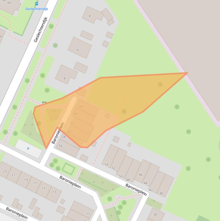 Kaart van postcodegebied 4564BT.