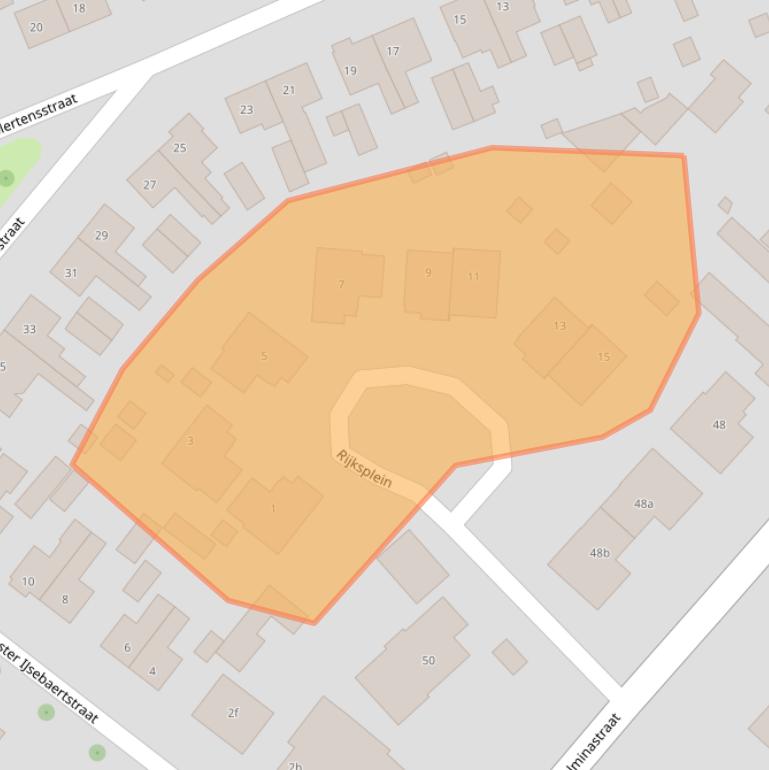 Kaart van postcodegebied 4564BV.