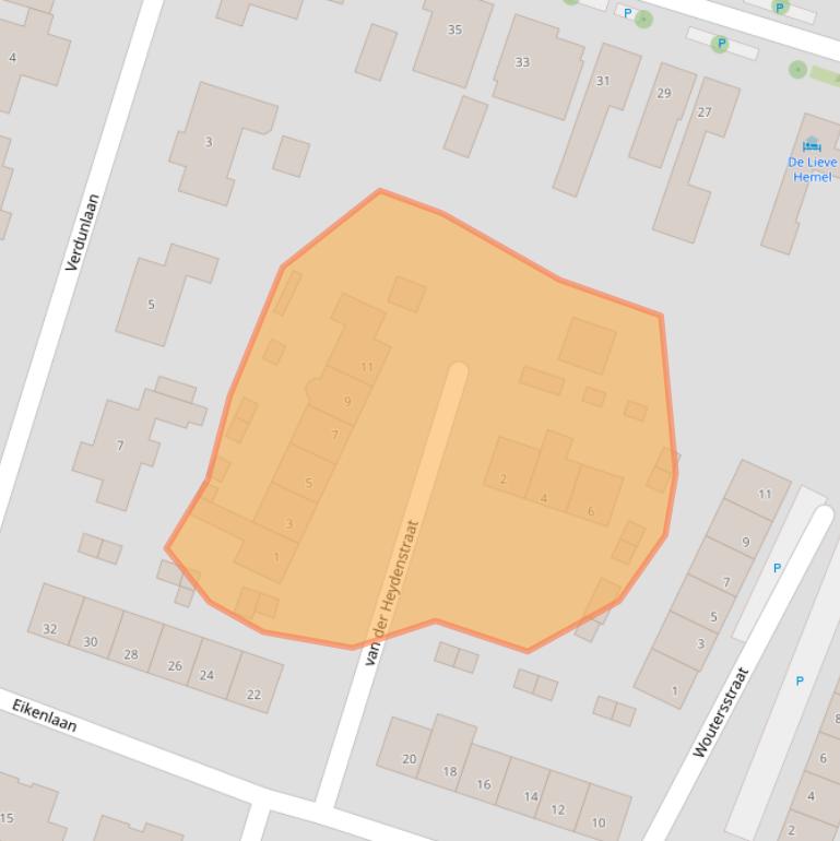 Kaart van postcodegebied 4564BW.