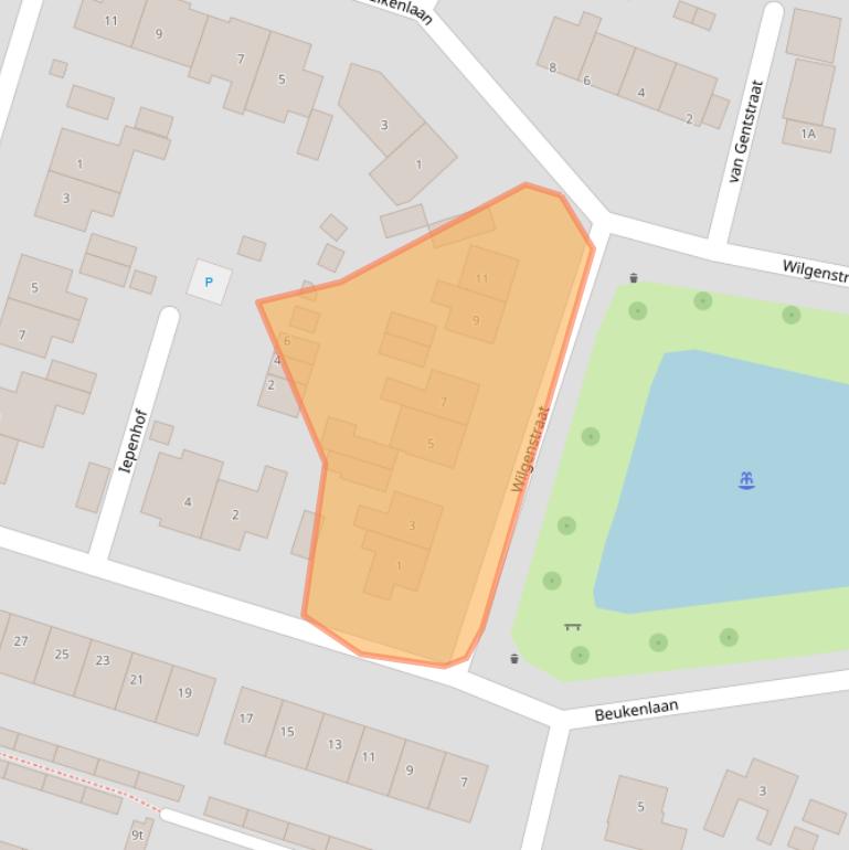 Kaart van postcodegebied 4564CD.