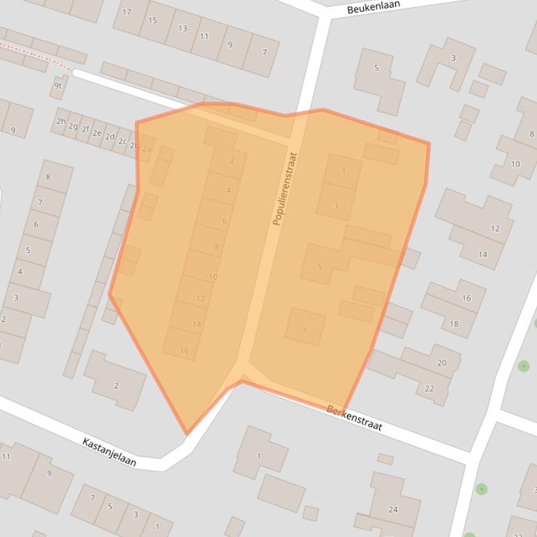 Kaart van postcodegebied 4564CH.