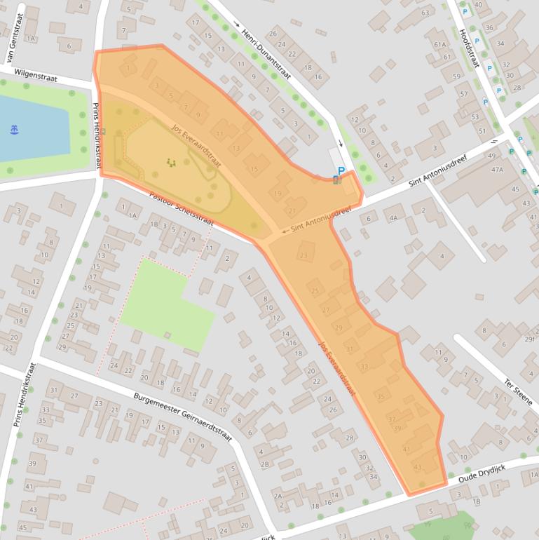 Kaart van postcodegebied 4564CL.