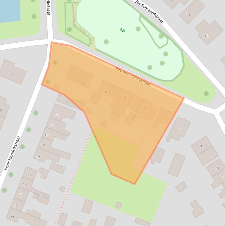 Kaart van postcodegebied 4564CN.