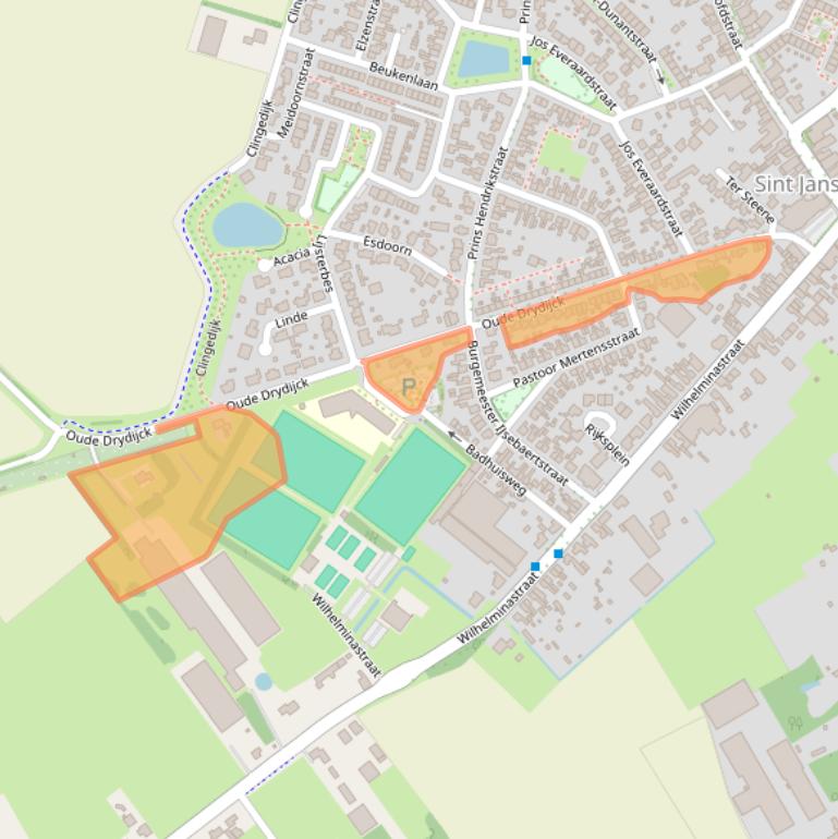 Kaart van postcodegebied 4564CT.