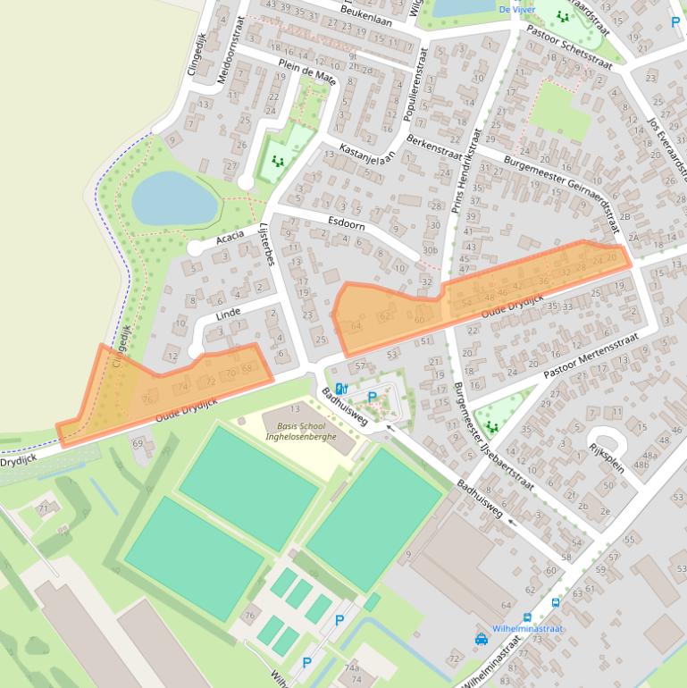 Kaart van postcodegebied 4564CW.