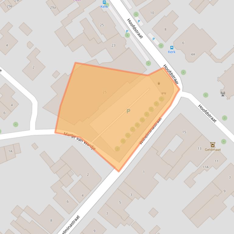 Kaart van postcodegebied 4564CZ.