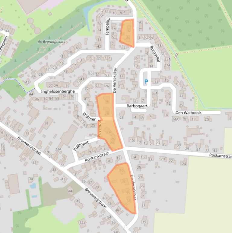 Kaart van postcodegebied 4564DA.