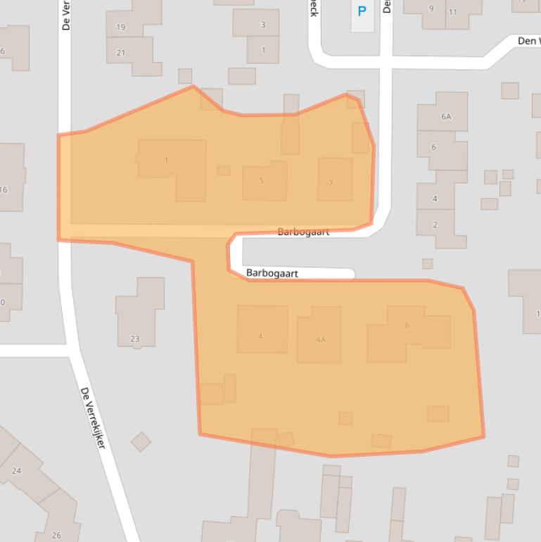 Kaart van postcodegebied 4564DD.