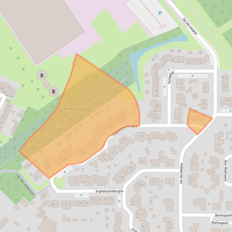 Kaart van postcodegebied 4564DH.