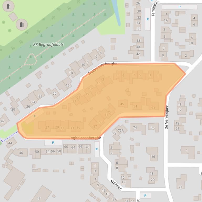 Kaart van postcodegebied 4564DK.
