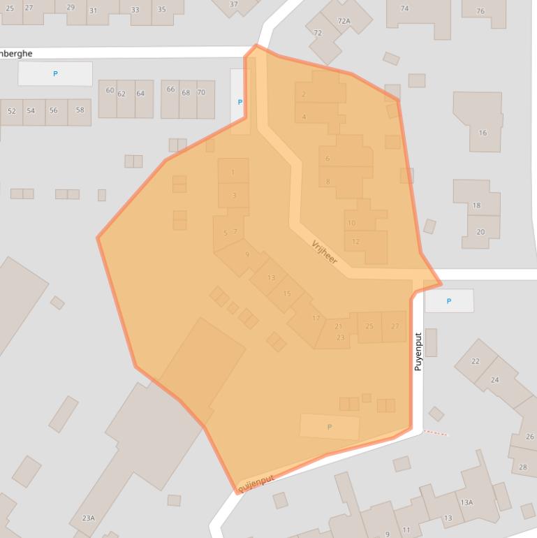 Kaart van postcodegebied 4564DL.