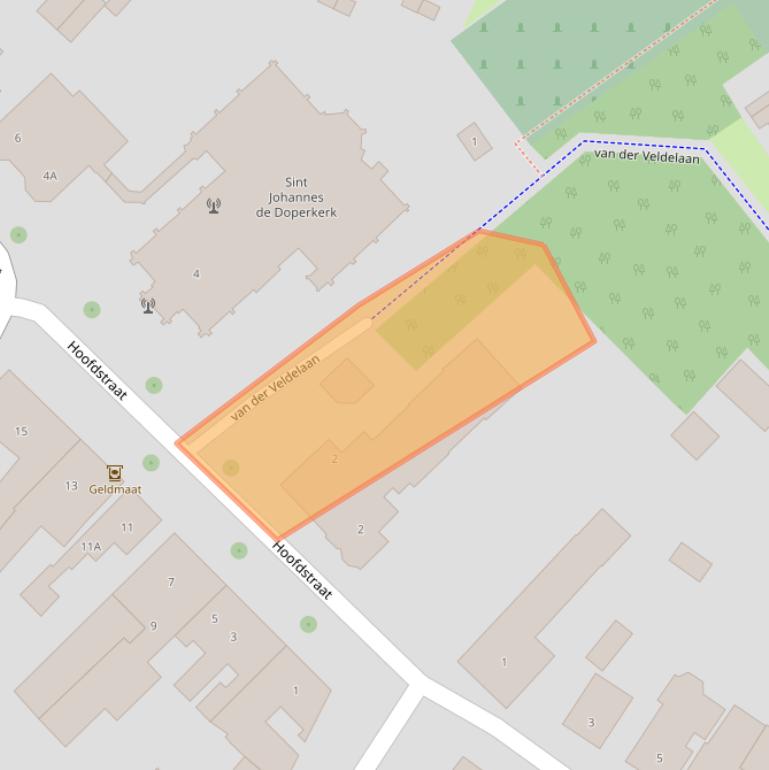 Kaart van postcodegebied 4564DZ.