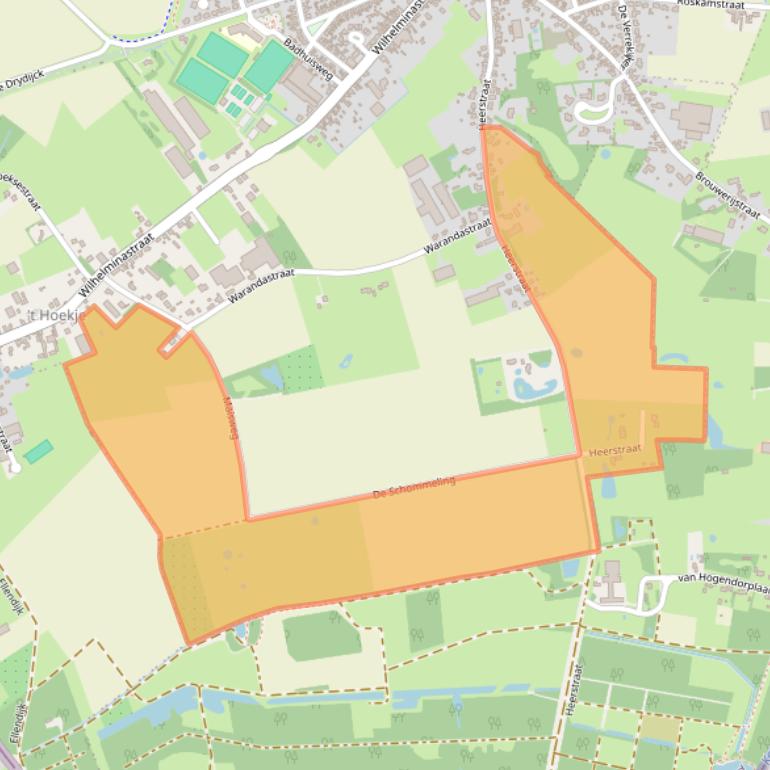 Kaart van postcodegebied 4564EB.