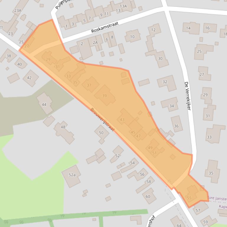 Kaart van postcodegebied 4564EE.