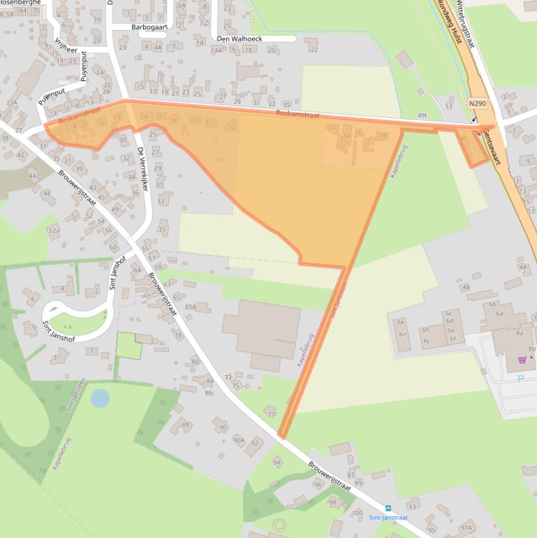 Kaart van postcodegebied 4564EK.