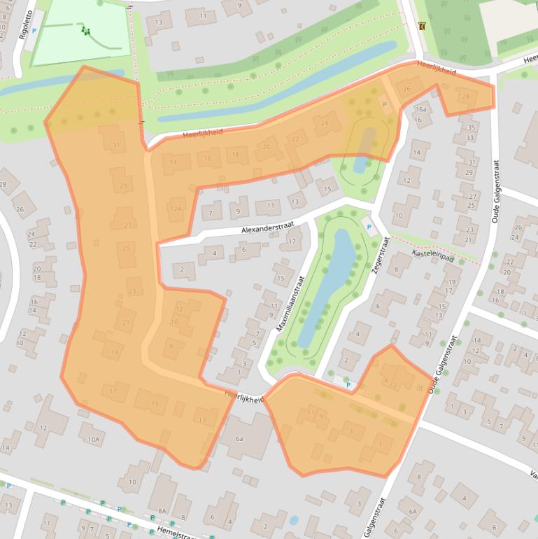 Kaart van postcodegebied 4564EL.