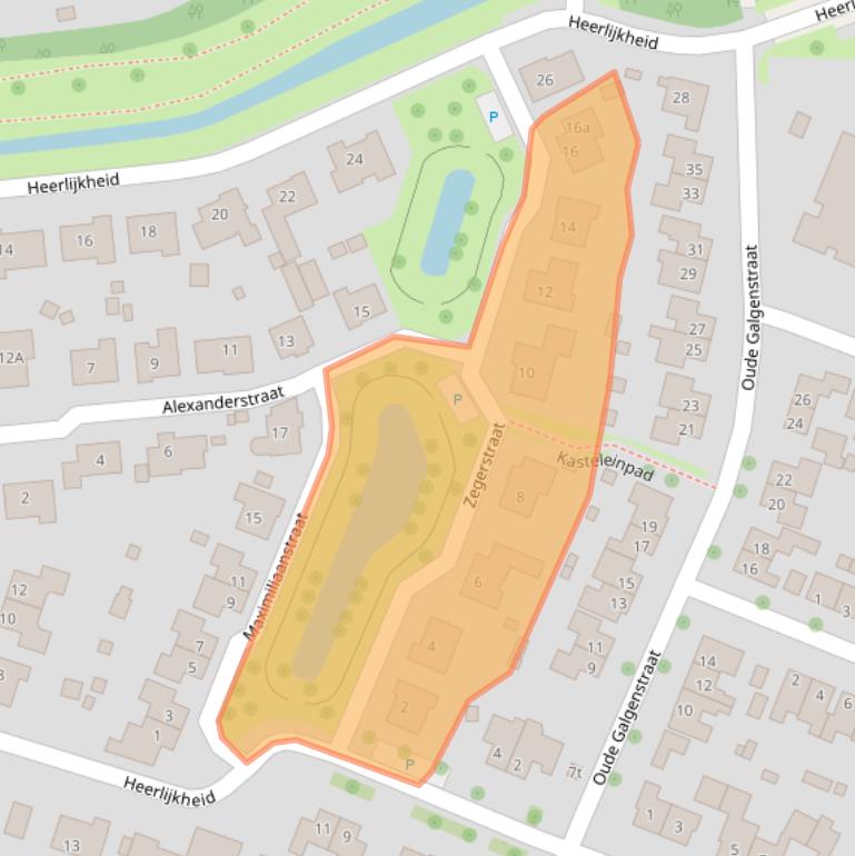 Kaart van postcodegebied 4564EP.