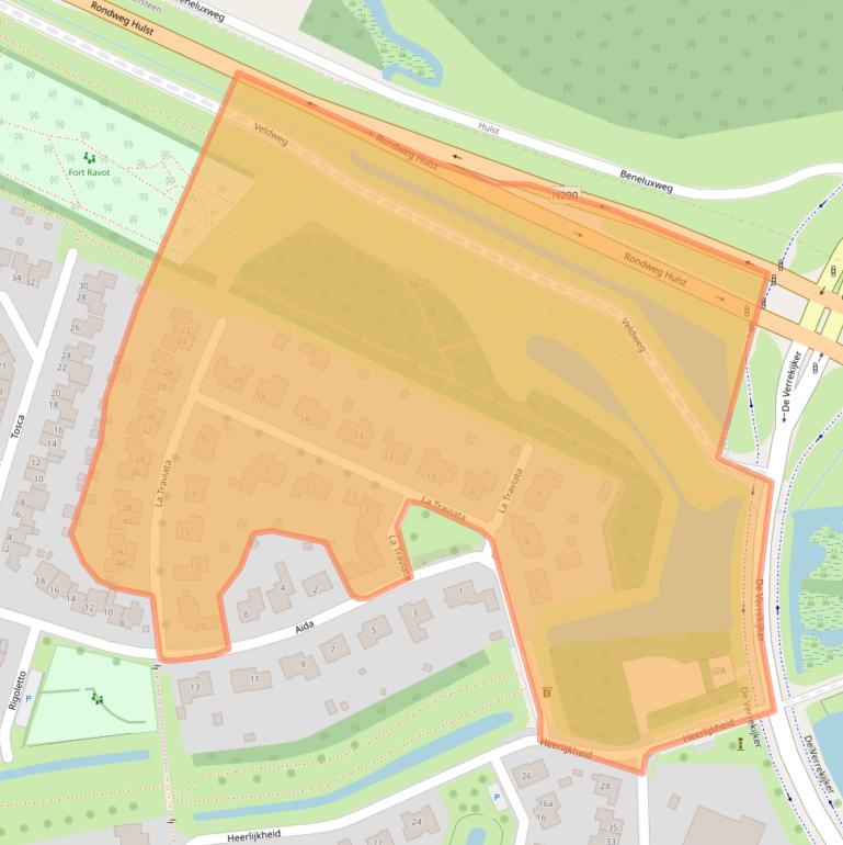 Kaart van postcodegebied 4564ER.