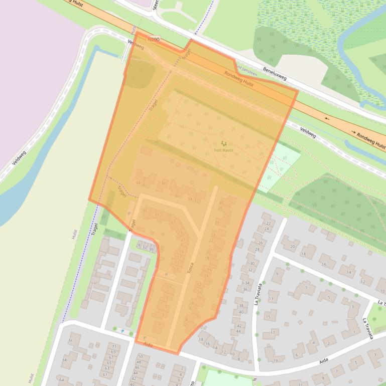 Kaart van postcodegebied 4564ET.