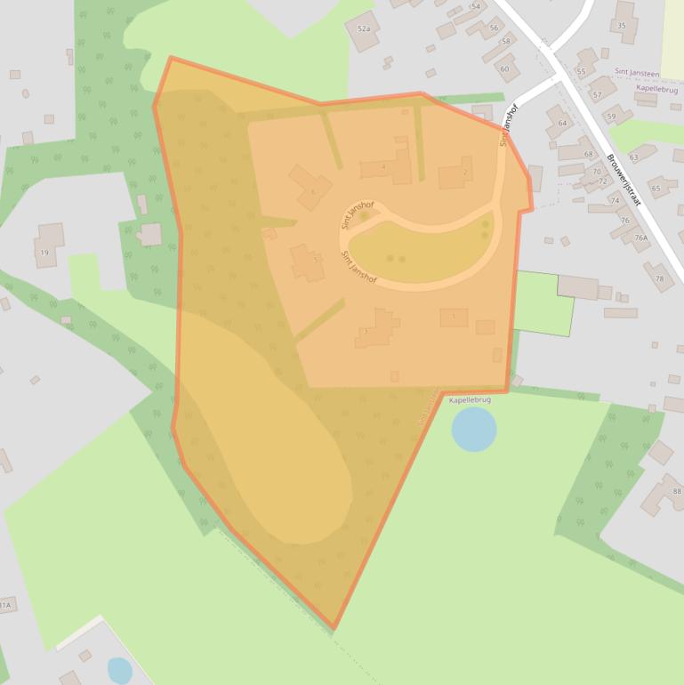 Kaart van postcodegebied 4564EZ.