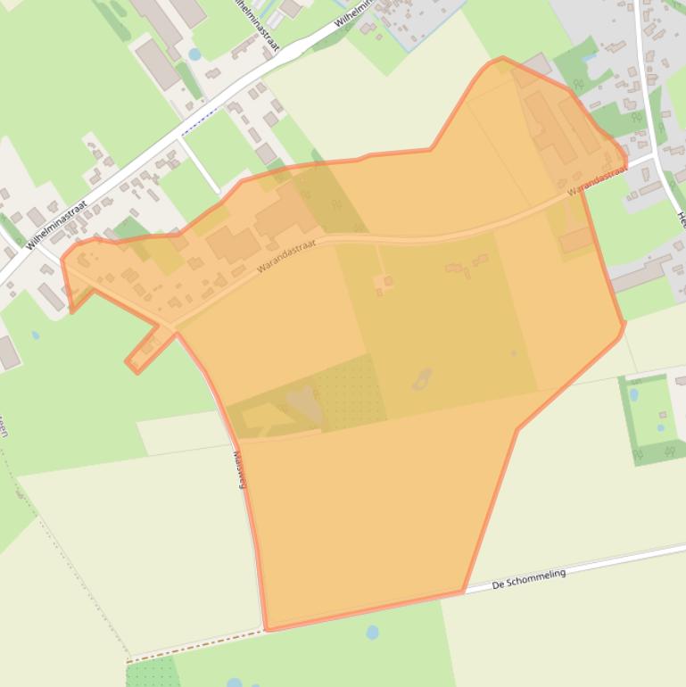 Kaart van postcodegebied 4564RA.