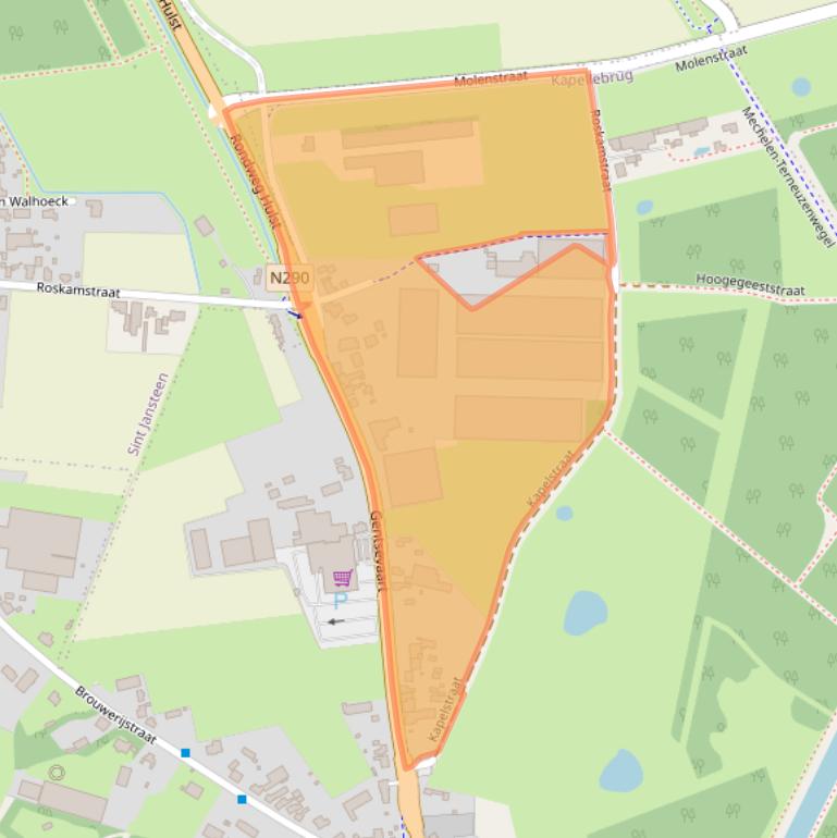 Kaart van postcodegebied 4565ER.