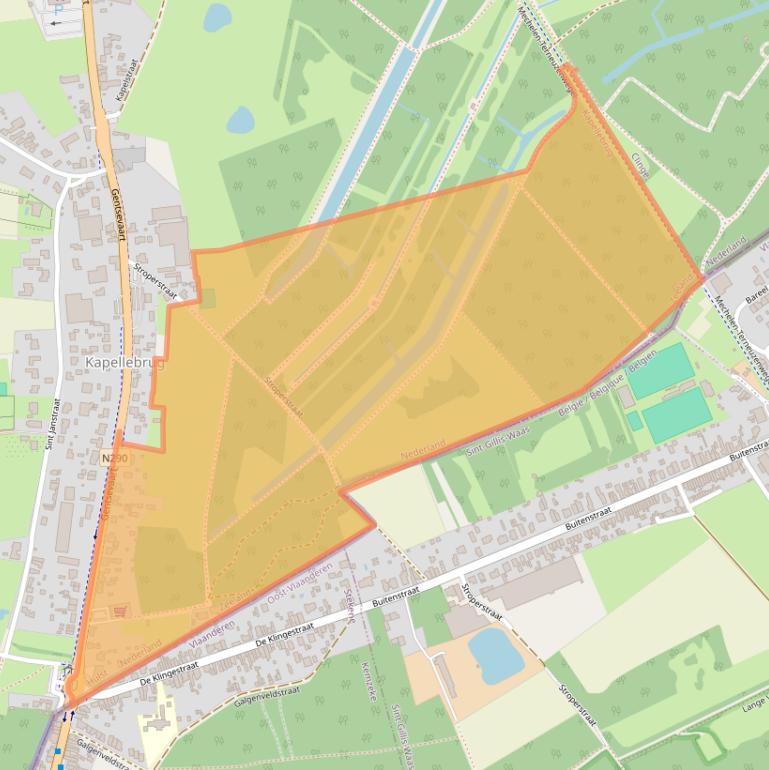 Kaart van postcodegebied 4565ET.