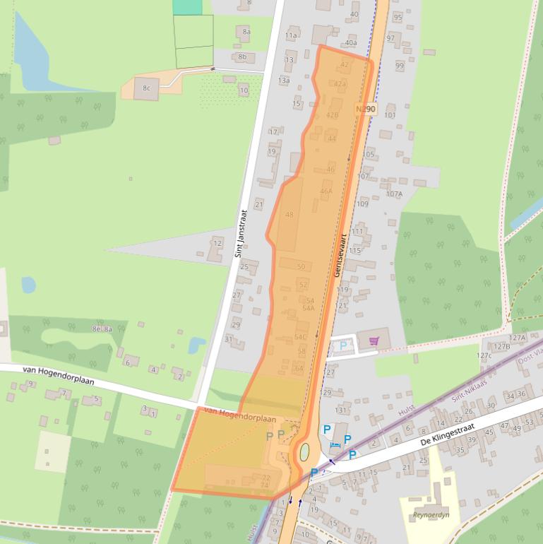 Kaart van postcodegebied 4565EW.