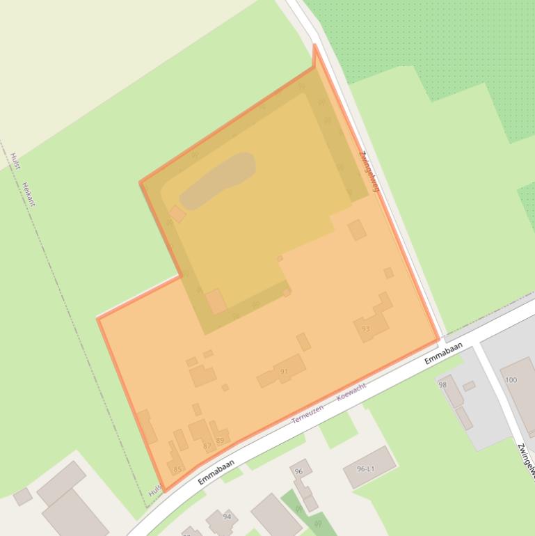 Kaart van postcodegebied 4566AA.